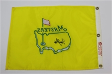 Larry Mize Signed Undated Masters Par-Aide Embroidered Flag - Charles Coody Collection JSA ALOA