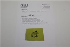 Fred Couples Signed Undated Masters Par-Aide Embroidered Flag - Charles Coody Collection JSA ALOA