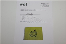 Fuzzy Zoeller Signed Undated Masters Par-Aide Embroidered Flag with Year Won - Charles Coody Collection JSA ALOA