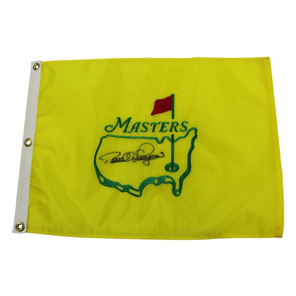 Bernhard Langer Signed Undated Masters Par-Aide Embroidered Flag - Charles Coody Collection JSA ALOA