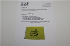 Bernhard Langer Signed Undated Masters Par-Aide Embroidered Flag - Charles Coody Collection JSA ALOA