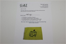 Billy Casper Signed Undated Masters Par-Aide Embroidered Flag - Charles Coody Collection JSA ALOA