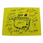 2019 Masters Champions Dinner Flag Signed by 26 with Jack & Coody Center - Charles Coody Collection JSA ALOA