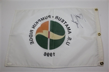 Tiger Woods Signed 1996 US Amateur at Pumpkin Ridge Flag with Personalization JSA FULL