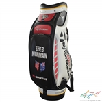 Greg Normans Personal TaylorMade Qantas Tour Preferred Black/White/Gold/Red Full Size Golf Bag with Flags