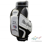 Greg Normans Personal MacGregor Qantas Black & White Full Size Golf Bag with Stitched Signature