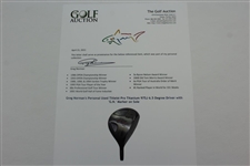 Greg Norman's Personal Used Titleist Pro Titanium 975J 6.5 Degree Driver with 'G.N.' Marker on Sole