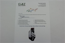 Greg Norman's Personal MacGregor Black & White Full Size Golf Bag