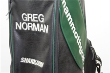 Greg Norman's Personal Mammoth Golf 'Greg Norman' Shark.com  Black with Green Full Size Golf Bag