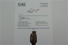 Greg Norman's Personal Mammoth Golf 'Greg Norman' Shark.com  Black with Green Full Size Golf Bag
