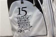 Greg Norman's Personal TaylorMade '15 Years of Award Winning Wines' Shark Logo Black & White Stand Bag - New