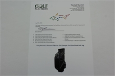 Greg Norman's Personal Tiburon Golf 'Sample' Full Size Black Golf Bag