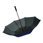 Greg Norman's Personal Used Sunningdale Black with Blue Logo Umbrella