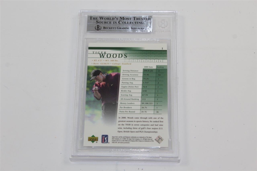 Tiger Woods 2001 Upper Deck Golf Card BGS 9 MINT 006212190