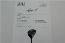 Greg Norman's Personal Used TaylorMade Burner 3-15 Superfast '3' 3-Wood