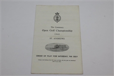1960 OPEN Championship at The Old Course St. Andrews Official Program with Pairing Sheet - Kel Nagle Winner