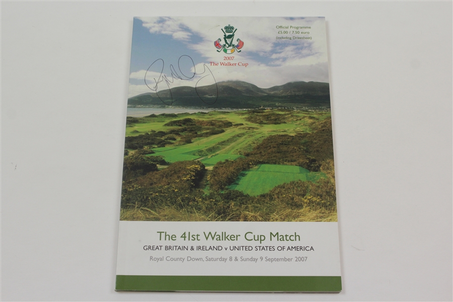 Rory Mcilroy Signed 2007 Walker Cup at Royal Country Down Program JSA ALOA
