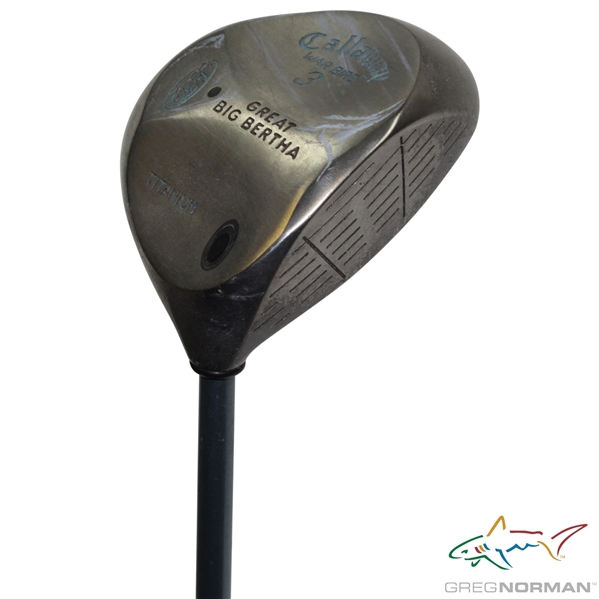 Greg Normans Personal Used Callaway Great Big Bertha S2H2 Titanium War Bird 3-Wood