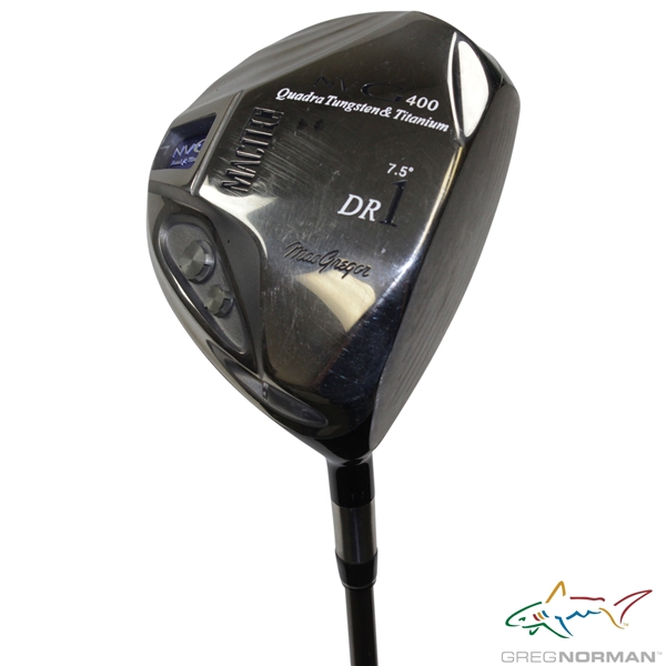 Greg Normans Personal Used MacGregor NV400 Quadra Tungsten/Titanium MacTec 7.5 Degree DR1 Driver