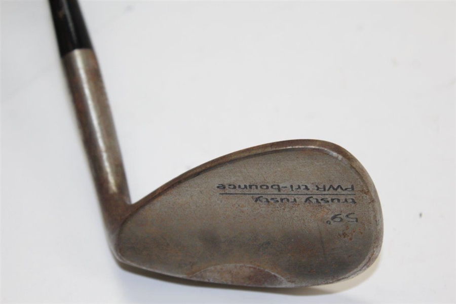 Greg Norman's Personal Used Cobra 59 Degree Trusty-Rusty PWR Tri-Bounce Wedge