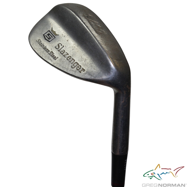 Greg Normans Personal Used Slazenger Stainless Steel Sand Wedge