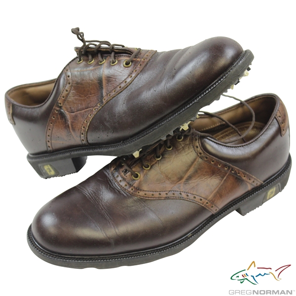 Greg Normans Personal Used FootJoy ICO Golf Shoes