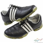 Greg Normans Personal Used Adidas adiPURE Black with White Golf Shoes
