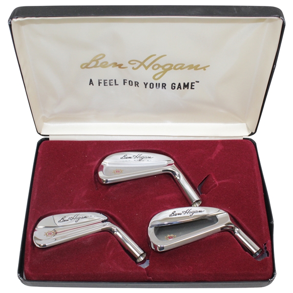 Ben Hogan " A Feel For Your Game Three Forged APEX Golf Irons Heads in Original Display Box