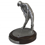 1987 Ben Hogan Advisory Board Member "Impact" Pewter/Wood Statue