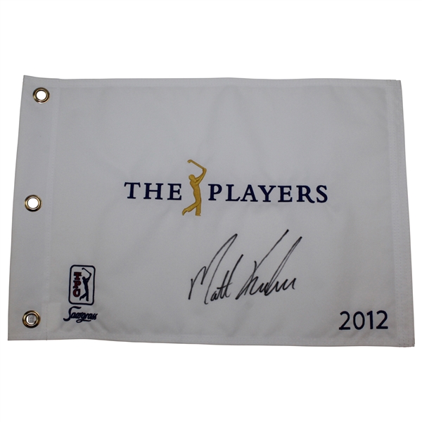 Matt Kuchar Signed 2012 The Players Embroidered Flag - Huge Signature JSA ALOA