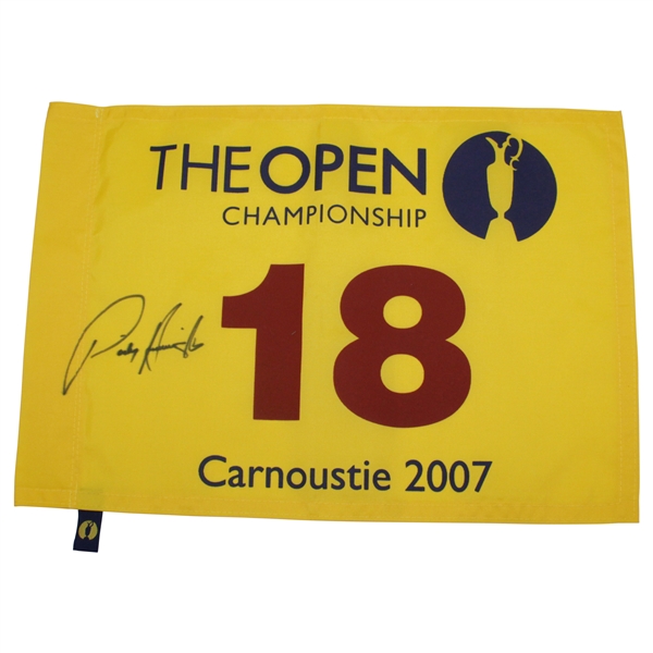 Padraig Harrington Signed 2007 OPEN Championship at Carnoustie Screen Flag JSA ALOA