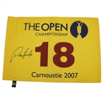 Padraig Harrington Signed 2007 OPEN Championship at Carnoustie Screen Flag JSA ALOA