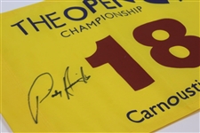 Padraig Harrington Signed 2007 OPEN Championship at Carnoustie Screen Flag JSA ALOA