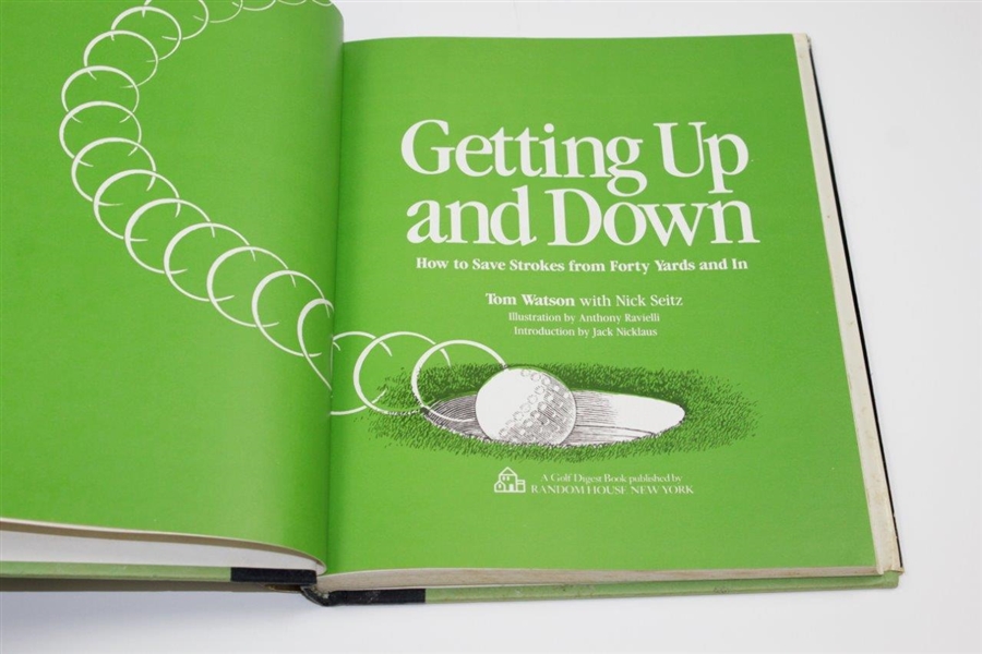 Tom Watson Signed 1983 'Getting Up and Down' Book by Tom with Nick Seitz JSA ALOA