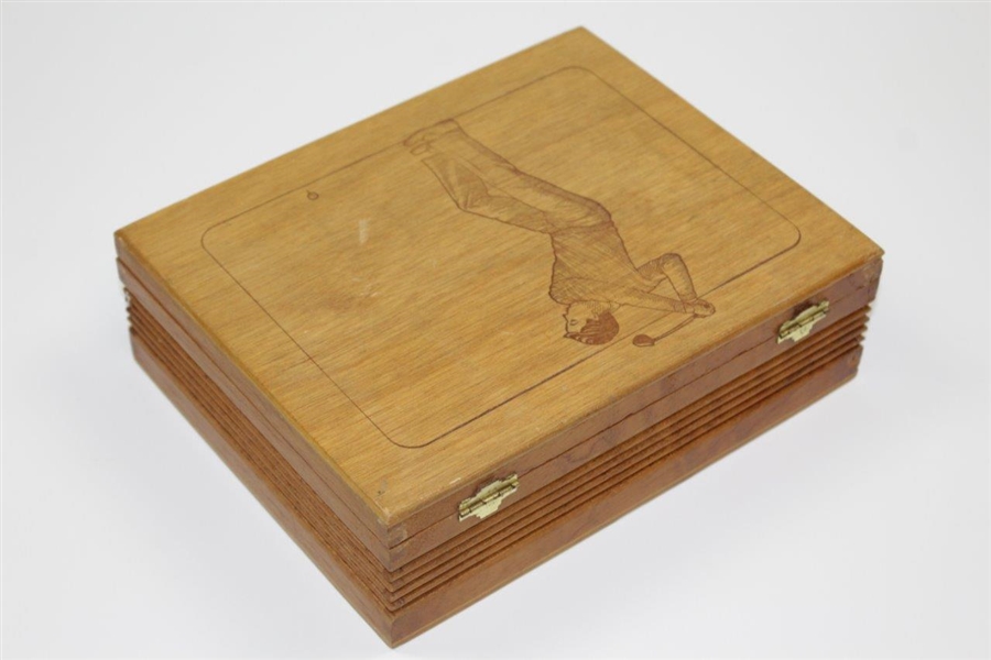 Golfer Themed 'House of Windsor - Palmas' Wood Cigar Box