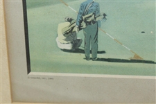 Bobby Jones Signed 1929 US Open Putt Framed Display to Harold Sargent - Jack Sargent Collection JSA ALOA