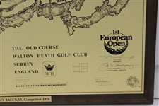 Barry Jaeckel's 1978 European Open Competitor Gift - Walton Heath GC Map - 1st European Open