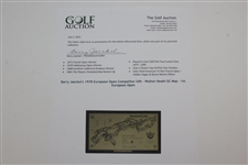 Barry Jaeckel's 1978 European Open Competitor Gift - Walton Heath GC Map - 1st European Open
