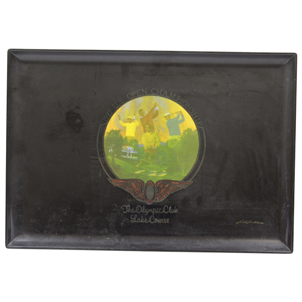 Barry Jaeckels 1987 US Open at The Olympic Club Lake Courses Couroc Black Tray
