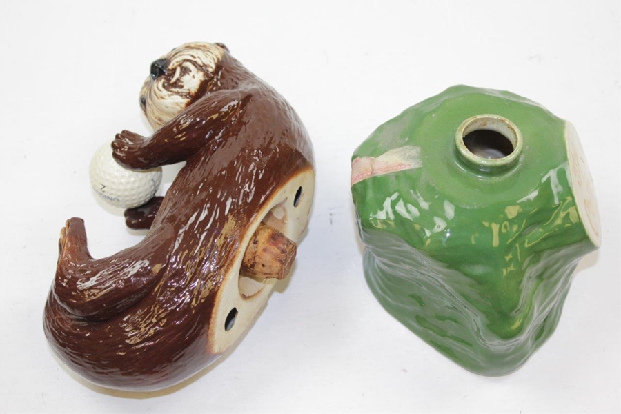 Barry Jaeckel's 1982 Ltd Ed 'The Crosby' 41st Porcelain Decanter with Otter Holding Golf Ball