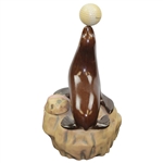 Barry Jaeckel's 42nd Crosby Decanter with Seal on Rock - 10 Tall