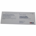 2021 US Open at Torrey Pines Official Scorecard - Unused