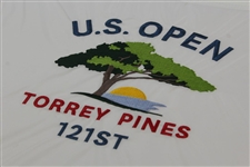 2021 US Open at Torrey Pines Embroidered White Flag - Jon Rahm Winner