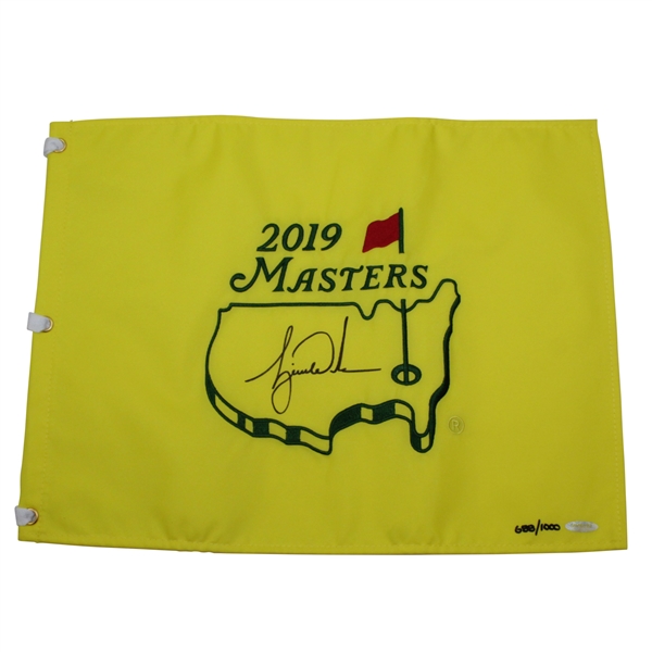 Tiger Woods Signed 2019 Masters Ltd Ed Embroidered Flag #688/1000 #BAM150152