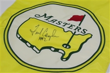 Fred Couples Signed Undated Masters Yellow Embroidered Garden Flag w/1992 JSA ALOA