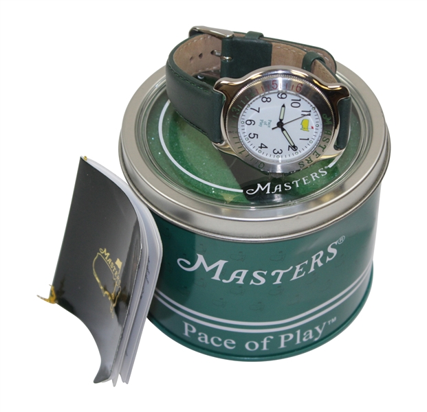 Undated Masters Tournament "Pace Of Play" Watch In Original Packaging/Tin with Card
