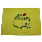 2001 Masters Tournament Embroidered Yellow Flag - Tiger Woods Win