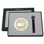 2012 Masters Unique Goldtone Bag Tag In Original Box