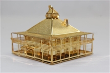Augusta National Golf Club Gold Tone 'Clubhouse' Ornament In Box with Bag