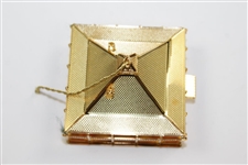 Augusta National Golf Club Gold Tone 'Clubhouse' Ornament In Box with Bag